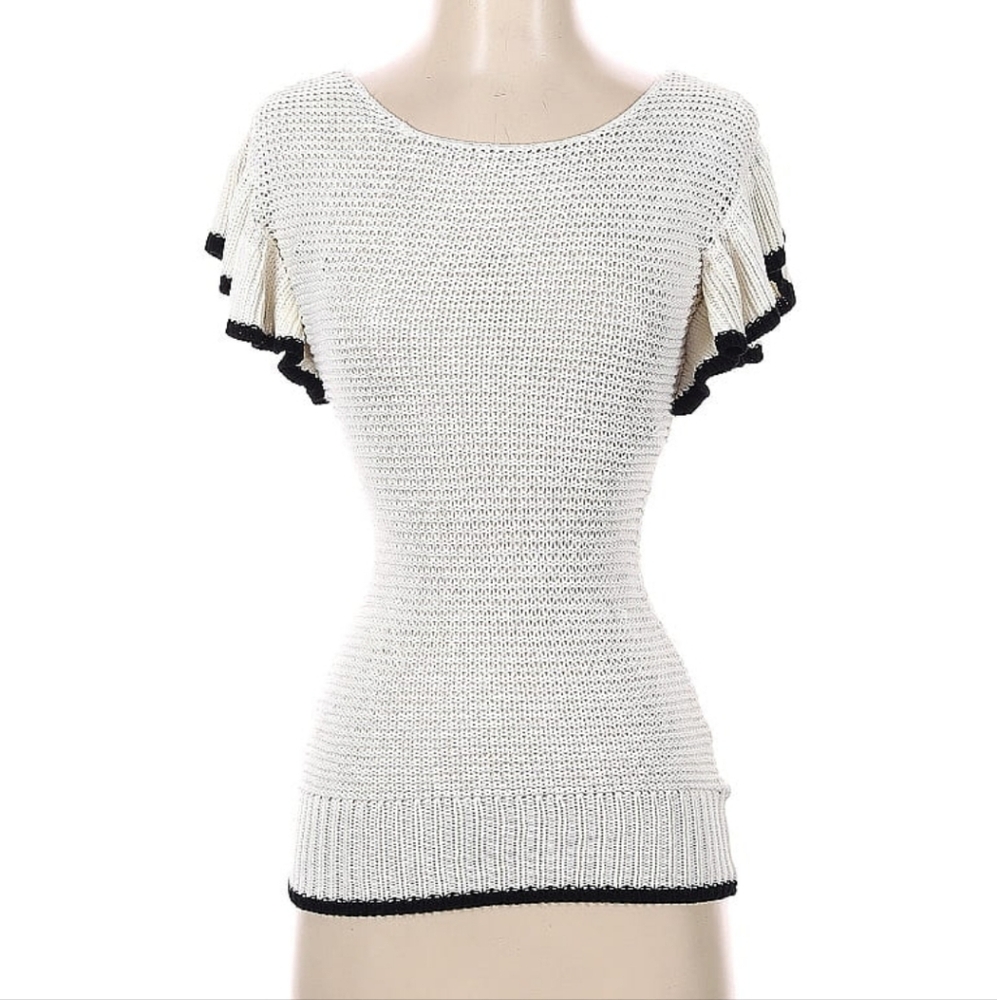 Guess by Marciano White and Black Sweater